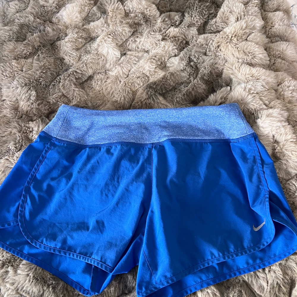Nike Women’s Royal Blue Athletic Shorts with Heathered Waistband